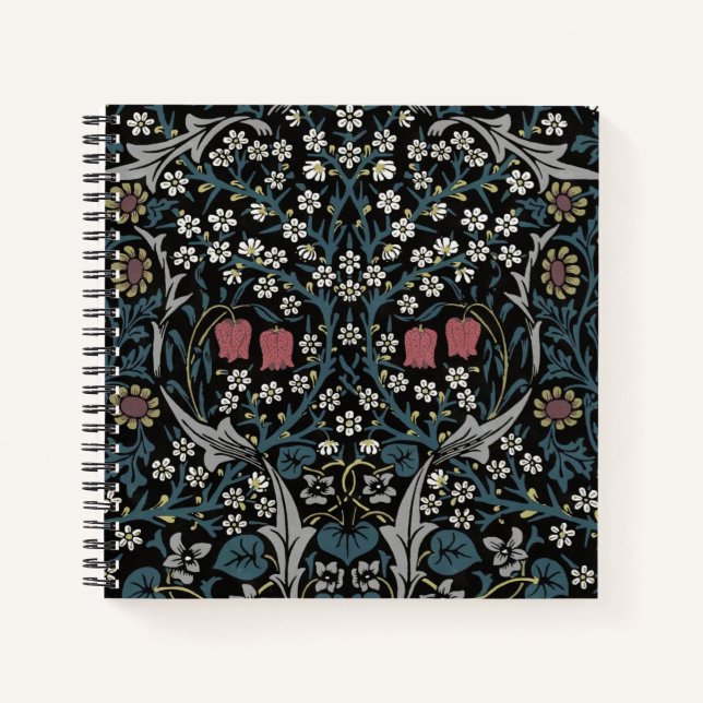 Cuaderno William Morris Blackthorn Floral Art Nouveau (Anverso)