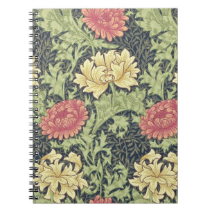 Cuaderno William Morris Chrysanthemum Vintage Floral Art