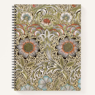 Cuaderno William Morris Corncockle Floral Antiguo