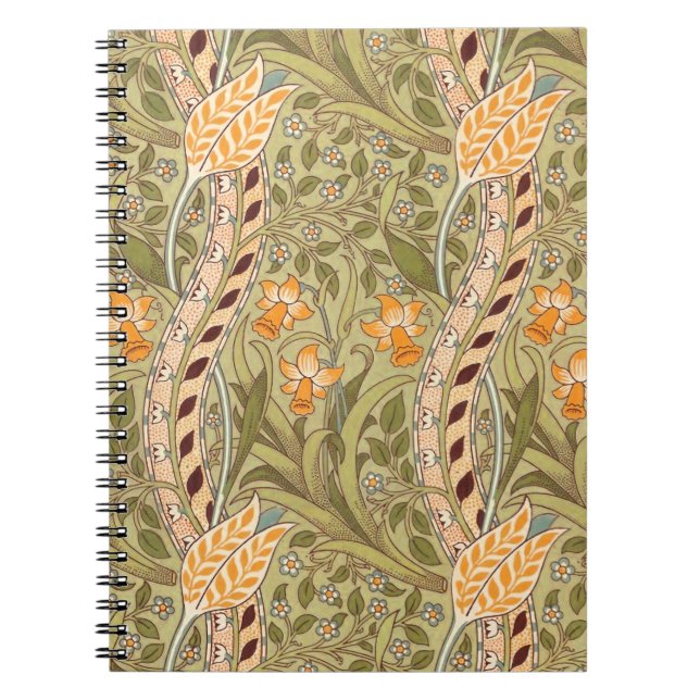 Cuaderno William Morris Daffodil Garden Flor Classic Bota (Frente)