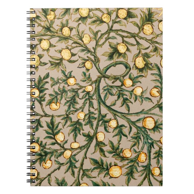 Cuaderno William Morris Floral Fruta Jardín Flor Clásico (Frente)