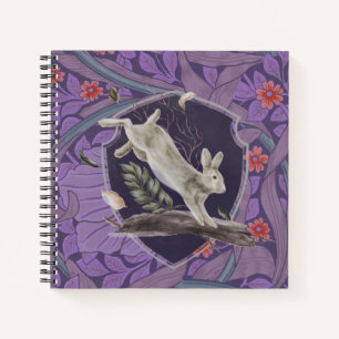 Cuaderno William Morris Forest Rabbit Floral Art Nouveau