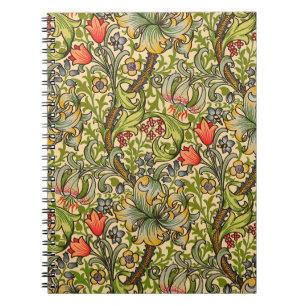 Cuaderno William Morris Golden Lily Vintage Floral Design