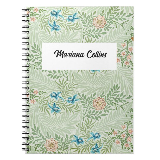 Cuaderno William Morris Larkspur Personalizado (Frente)