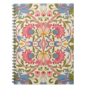 Cuaderno William Morris Lodden Patrón Floral Pastel 