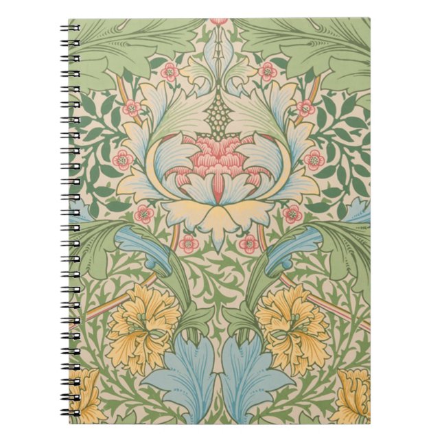 Cuaderno William Morris Myrtle Flor Floral Botánica (Frente)