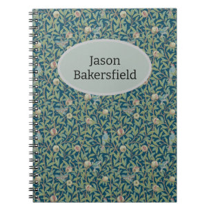 Cuaderno William Morris "Pájaro y Granada" Personalizado