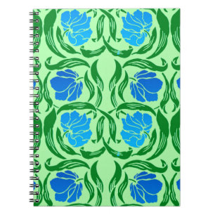 Cuaderno William Morris Pimpernel, Blue & Lime Green