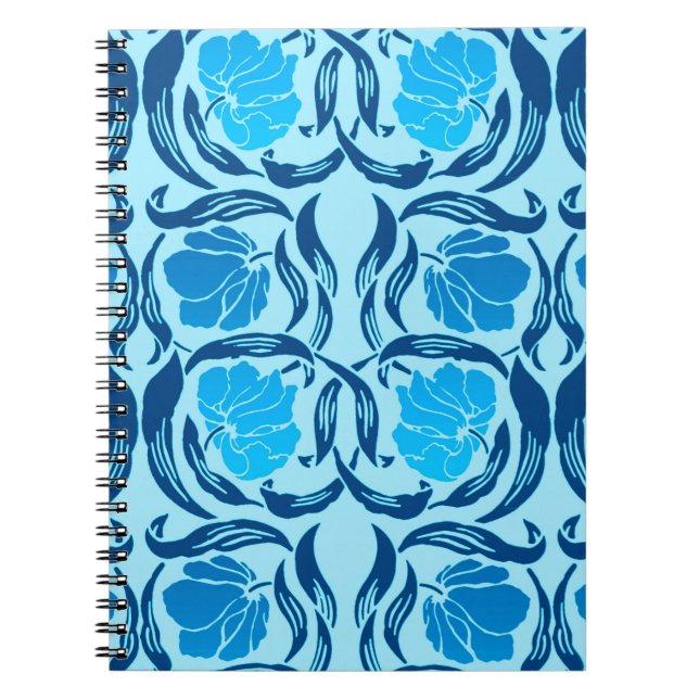 Cuaderno William Morris Pimpernel, Denim & Light Blue (Frente)