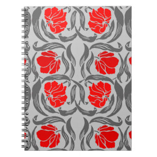 Cuaderno William Morris Pimpernel, Silver Gray and Red