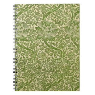 Cuaderno William Morris Rosa y Thistle Floral Green