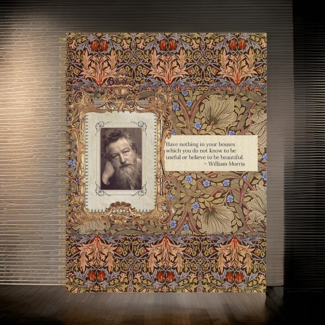 CUADERNO WILLIAM *MORRIS SNAKEHEAD FLORAL RED GOLD (Subido por el creador)