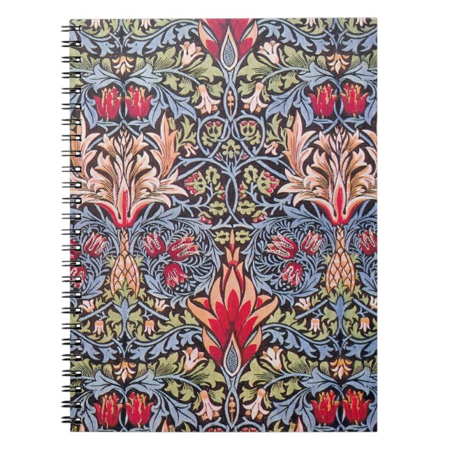 Cuaderno William Morris Snakeshead Art Nouveau floral (Frente)