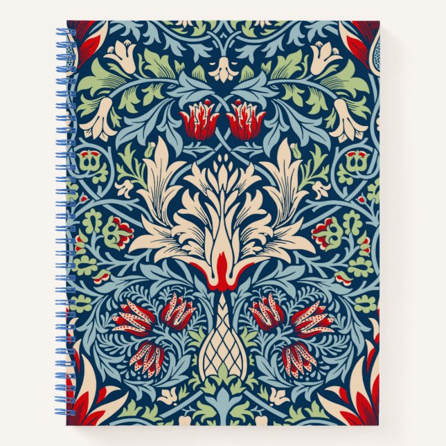 Cuaderno William Morris Snakeshead Fritillary Floral Design (Anverso)