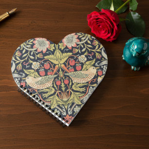 Cuaderno William Morris Strawberry Thief Artístico Vintage 