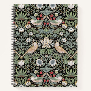 Cuaderno William Morris Strawberry Thief I Aves Negras