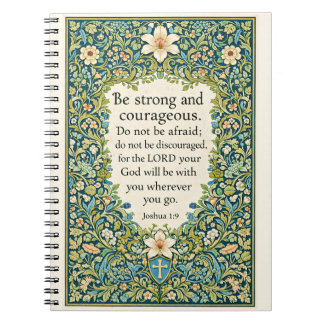 Cuaderno William Morris style floral and scripture