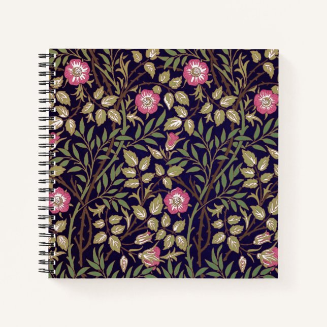 Cuaderno William Morris Sweet Briar Floral Art Nouveau (Anverso)