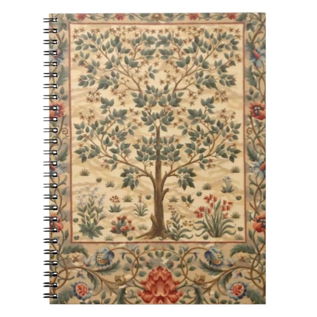 Cuaderno William Morris Tree De La Vida (Frente)