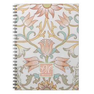 Cuaderno William Morris, Tulipanes rosados elegantes floral