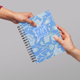 Cuaderno William Morris - Tulipanes y monograma salvajes az