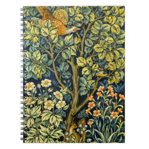 Cuaderno William Morris Vintage Faisán Ardilla Flor