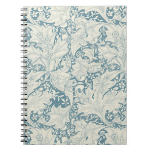 Cuaderno William Morris Wallflower damasco azul floral