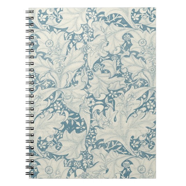 Cuaderno William Morris Wallflower damasco azul floral (Frente)