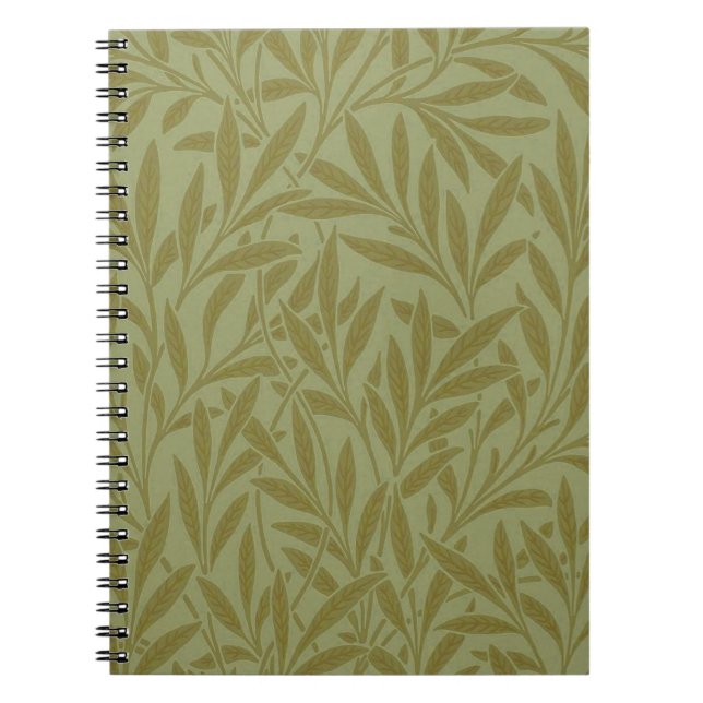 Cuaderno William Morris Willow Antiguo Hoja Floral (Frente)