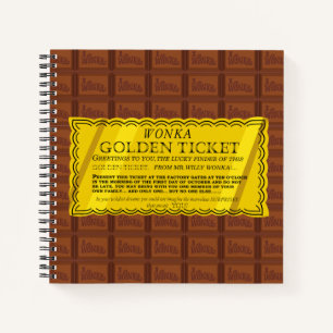 Cuaderno Willy Wonka Golden Ticket