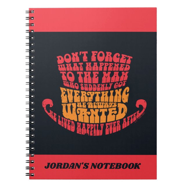 Cuaderno Willy Wonka Gorra Typography (Frente)