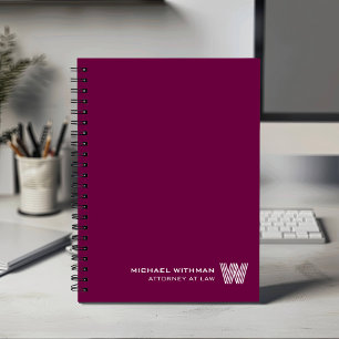 Cuaderno WINE Minimal Monograma Inicial CORPORATIVO EMPRESA