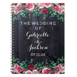 Cuaderno Wine Rubor & Navy Wood Burgundy Wedner Planner