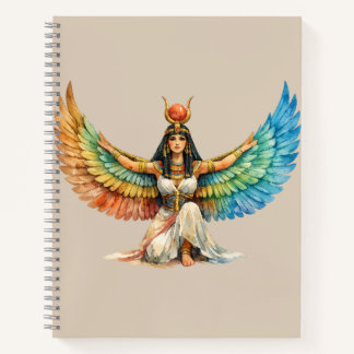 Cuaderno Winged Egyptian Goddess Mythology Inspired Design