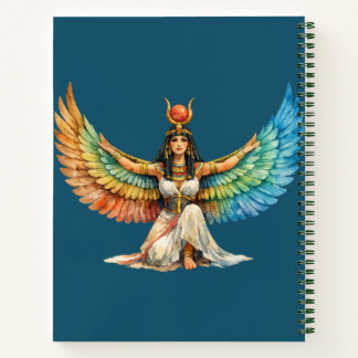 Cuaderno Winged Egyptian Goddess Mythology Inspired Design