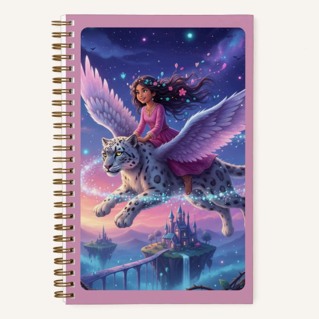 Cuaderno Winged Leopard Rider & Floating Castle Journal (Anverso)