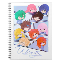 Cuaderno Wingz Multi Character Spiral Photo Notebook