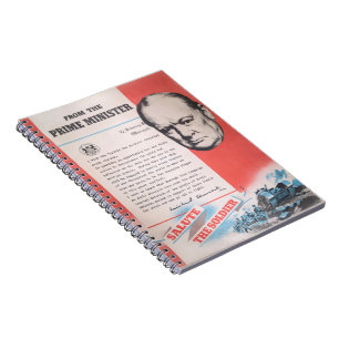 Cuaderno Winston Churchill, reimpresión del poster británic