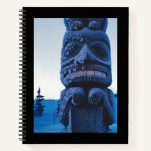 Cuaderno Winter Alaska Totem Pole Photo diseñado