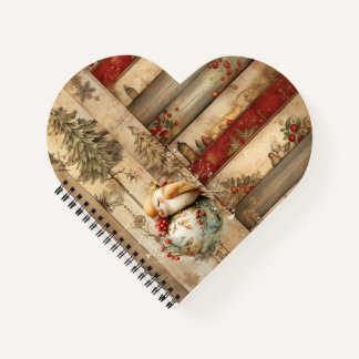 Cuaderno Winter Cottage Woodland Forest Bird