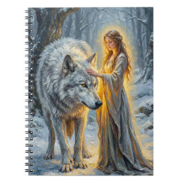 Cuaderno Winter Goddess & White Wolf