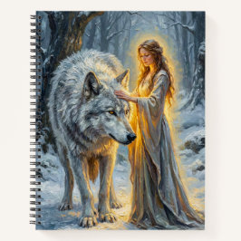 Cuaderno Winter Goddess & White Wolf