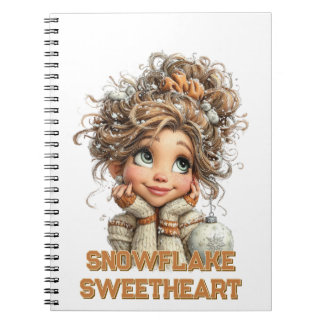 Cuaderno Winter Magic Cute Cozy Girl Spiral Notebook 
