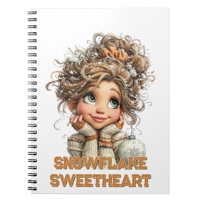 Cuaderno Winter Magic Cute Cozy Girl Spiral Notebook  (Frente)