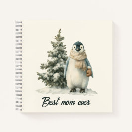 Cuaderno Winter Penguin “Best Mom Ever” Design