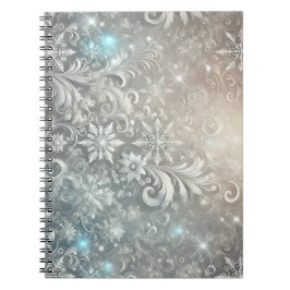 Cuaderno Winter Snowflake Fantasy Icy Silver Enchanted