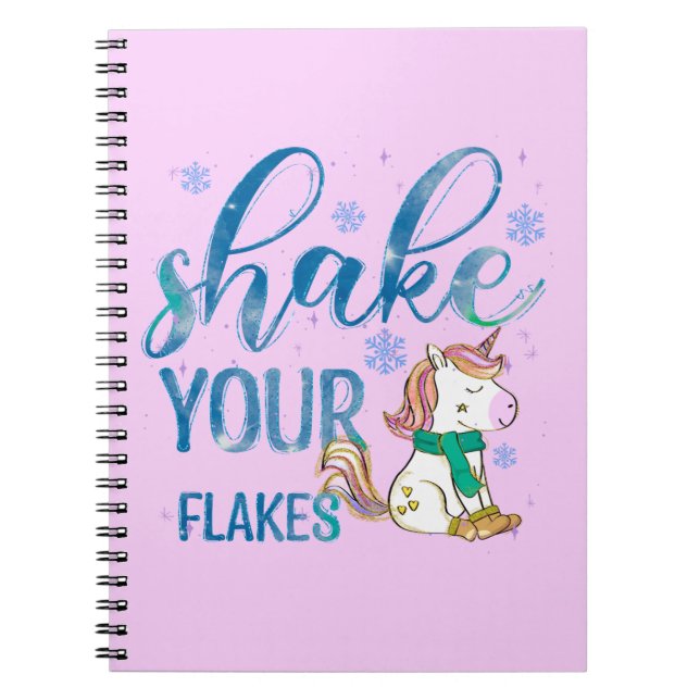 Cuaderno Winter Unicorn | Agitar tus chapuzones | Diversión (Frente)