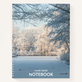Cuaderno Winter Wonderland Frozen Panorama Photo Notebook