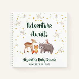 Cuaderno Winter Woodland Animals Baby Shower