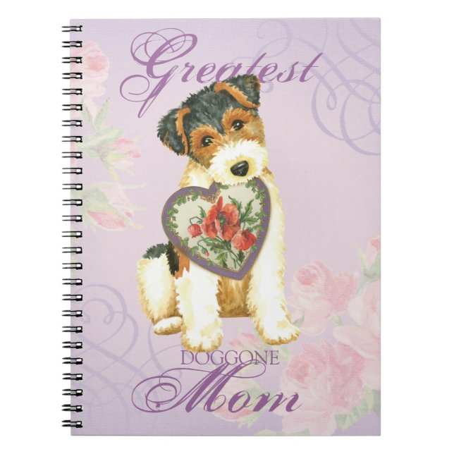 Cuaderno Wire Fox Terrier Heart Mom (Frente)